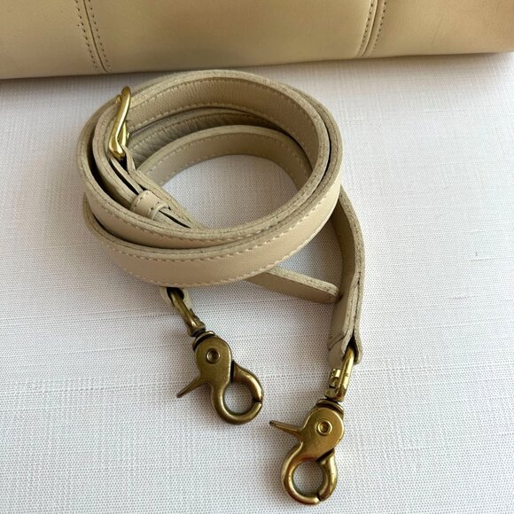 Vintage COACH Beaumont Satchel 9871 Bone Leather Top Handle Crossbody Bag - Picture 11 of 16